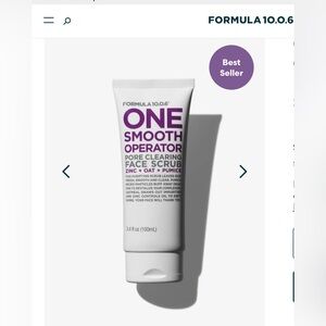 One Smooth Operator
Pore Clearing Face Scrub
Zinc + Oat + Pumice
